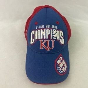 KU Jayhawks 5-Time Champs Top Of The World Hat